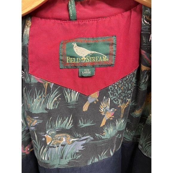 VTG Field & Stream Men’s Red Barn Work Chore Coat Gorpcore LG Corduroy Collar - Picture 8 of 16